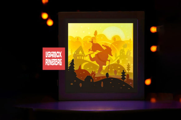 106 Merry Xmas 3D SVG Lightbox: Festive Shadow Box Design for Seasonal Branding