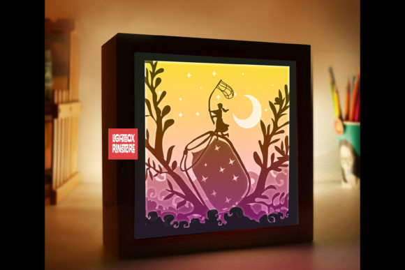 184 Catch the Stars 3d Paper Lightbox