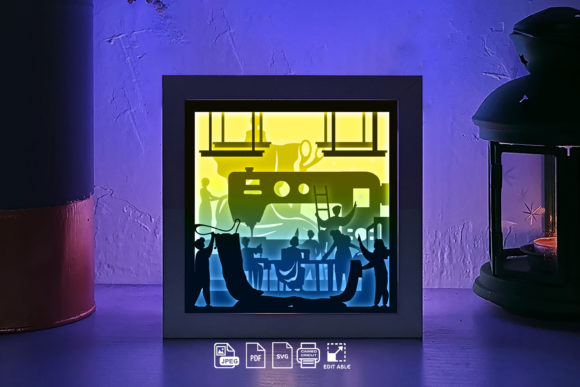 217 Garment 3D Paper Lightbox Template – A Stylish Shadow Box SVG for Content Creators