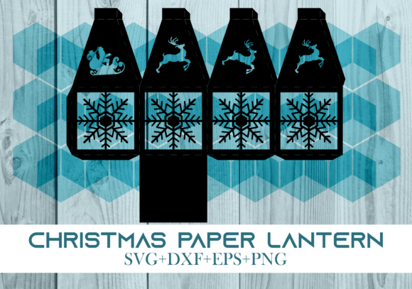 Christmas Paper Lantern Series 0128 – Festive 3D SVG for Holiday Crafts & Business Design