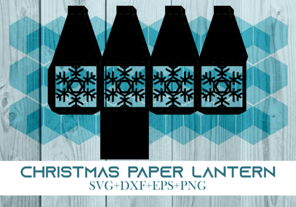 Christmas Paper Lantern Series 0358: A 3D SVG Design for Festive Branding