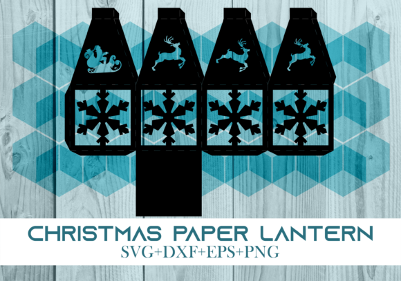 Christmas Paper Lantern Series 0414: A 3D SVG Design for Festive Branding